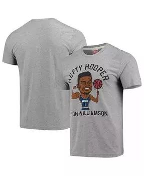 Мужская серая футболка Zion Williamson New Orleans Pelicans Player с графикой Tri-Blend Homage, серый