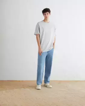 Мужская серая хлопковая футболка BCI с короткими рукавами Green Coast