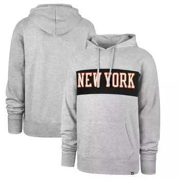 Мужская серая худи с капюшоном New York Knicks 2021/22 City Edition с надписью Chest Pass '47