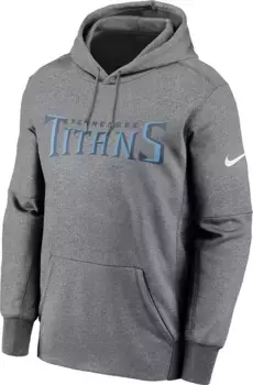Мужская серая худи с логотипом Nike Tennessee Titans с надписью Therma