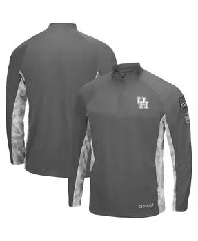Мужская серая, камуфляжная куртка houston cougars oht в стиле милитари appreciation swoop с молнией на четверть Colosseum, мульти