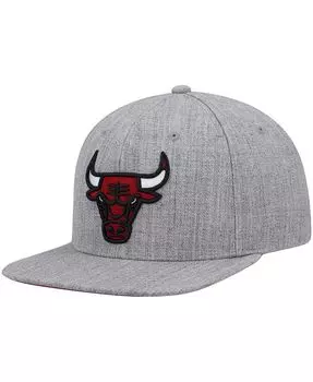 Мужская серая кепка Chicago Bulls 2.0 Snapback с меланжевым рисунком Mitchell & Ness