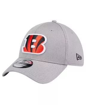 Мужская серая кепка Cincinnati Bengals Active 39Thirty Flex New Era, серый