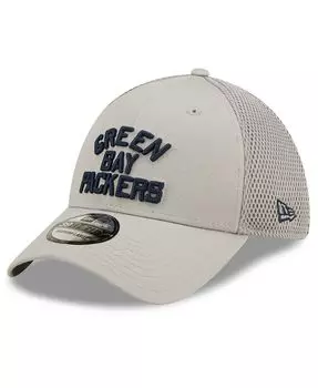 Мужская серая кепка Green Bay Packers Team Neo 39THIRTY Flex Hat New Era