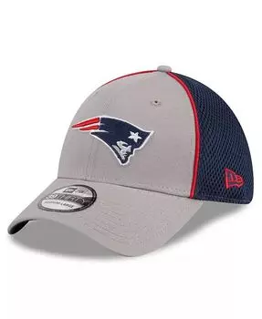 Мужская серая кепка New England Patriots Pipe 39THIRTY Flex Hat New Era, серый