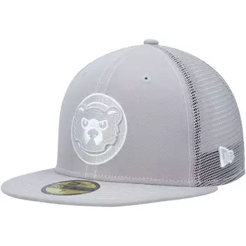 Мужская серая кепка New Era Chicago Cubs для тренировок на поле 59FIFTY 2023