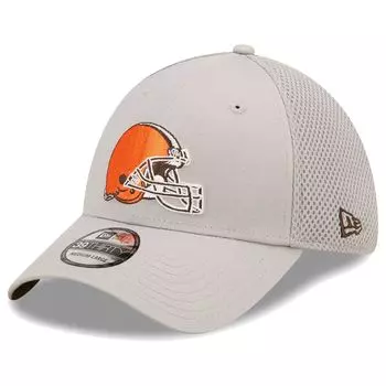 Мужская серая кепка New Era Cleveland Browns Team Neo 39THIRTY Flex Hat