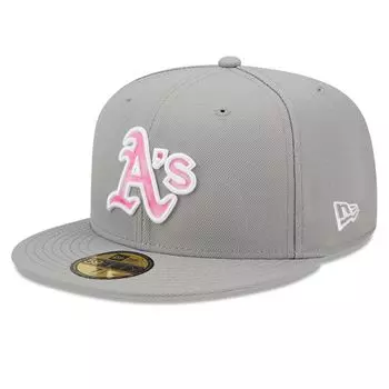 Мужская серая кепка New Era Oakland Athletics 2022 Mother's Day On Field 59FIFTY
