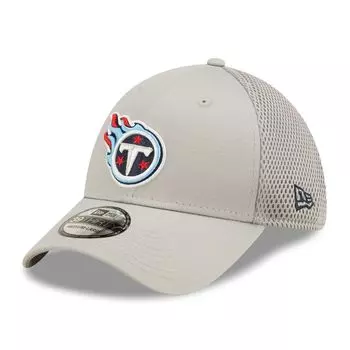 Мужская серая кепка New Era Tennessee Titans Team Neo 39THIRTY Flex.