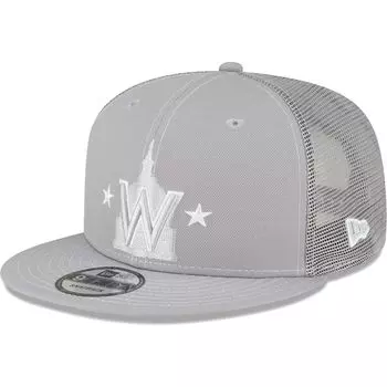 Мужская серая кепка New Era Washington Nationals 2023 для тренировки мяча на поле 9FIFTY Snapback