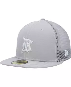 Мужская серая кепка приталенного кроя Detroit Tigers 2023 для тренировок на поле 59FIFTY New Era