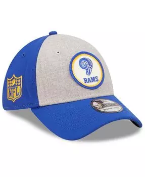 Мужская серая кепка Royal Los Angeles Rams 2022 Sideline 39THIRTY Historic Flex. New Era
