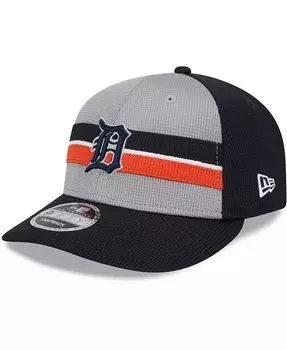 Мужская серая кепка Snapback 9FIFTY Detroit Tigers 2024 для тренировок с низким профилем New Era, серый