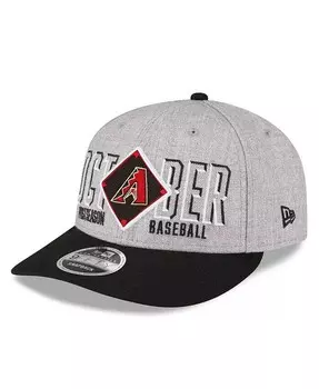 Мужская серая кепка Snapback Arizona Diamondbacks 2023 Division Series Winner Locker Room Low Profile 9FIFTY New Era, серый