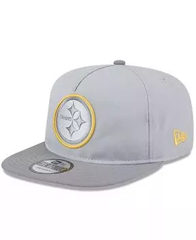 Мужская серая кепка Snapback для гольфиста Pittsburgh Steelers 2024 NFL Training Camp New Era, серый