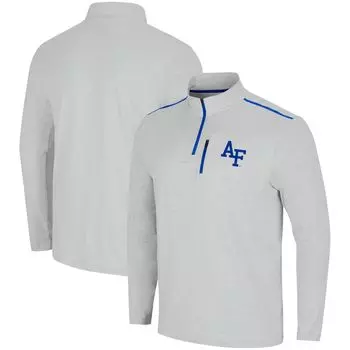 Мужская серая куртка Air Force Falcons Great Scott на молнии с четверть-молнией Colosseum