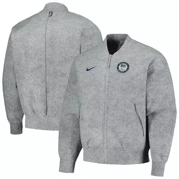 Мужская серая куртка с молнией во всю длину Nike Team USA Media Day Look Performance, цвет Usa Grey