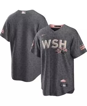 Мужская серая майка команды Washington Nationals City Connect Replica Team Nike
