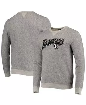 Мужская серая меланжевая толстовка los angeles lakers marled french terry pullover sweatshirt Junk Food, мульти