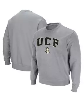Мужская серая меланжевая толстовка ucf knights arch & logo tackle twill pullover sweatshirt Colosseum, мульти