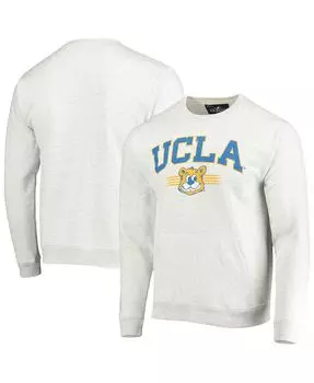 Мужская серая меланжевая толстовка ucla bruins upperclassman pocket pullover sweatshirt League Collegiate Wear, мульти