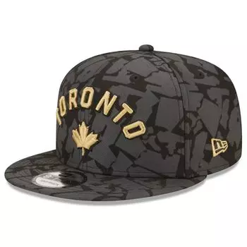 Мужская серая мужская регулируемая кепка New Era Toronto Raptors 2022/23 City Edition 9FIFTY Snapback