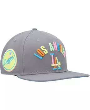 Мужская серая неоновая кепка Los Angeles Dodgers Snapback Pro Standard