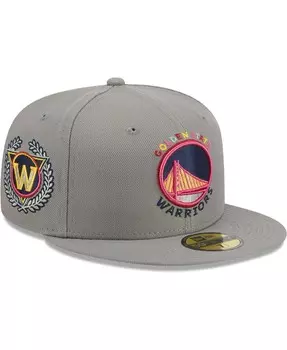 Мужская серая приталенная кепка Golden State Warriors Color Pack 59FIFTY New Era