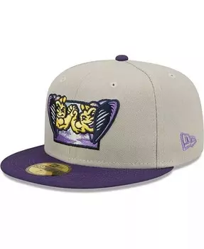 Мужская серая приталенная шляпа Fort Myers Mighty Mussels Authentic Collection Team Alternate 59FIFTY New Era, серый