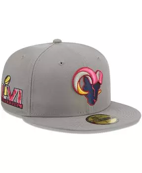 Мужская серая приталенная шляпа Los Angeles Rams Color Pack 59FIFTY New Era