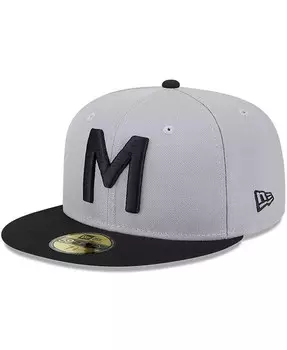 Мужская серая приталенная шляпа Montgomery Biscuits 2024 Rickwood Classic 59FIFTY New Era, серый