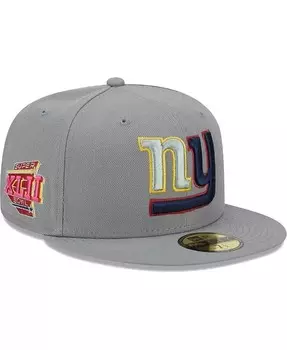 Мужская серая приталенная шляпа New York Giants Color Pack 59FIFTY New Era, серый