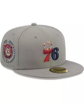 Мужская серая приталенная шляпа Philadelphia 76ers Color Pack 59FIFTY New Era