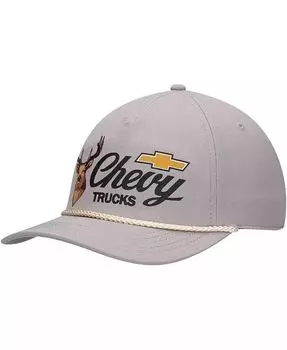 Мужская серая регулируемая кепка Chevrolet Canvas Cappy Trucker American Needle, серый