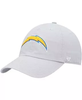 Мужская серая регулируемая кепка Los Angeles Chargers '47 Clean Up '47 Brand, серый