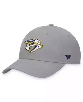 Мужская серая регулируемая кепка Nashville Predators Extra Time Fanatics, серый