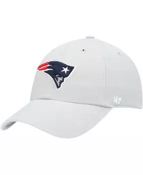 Мужская серая регулируемая кепка New England Patriots Clean Up '47 Brand