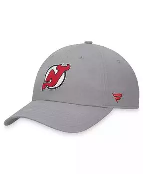 Мужская серая регулируемая кепка New Jersey Devils Extra Time Fanatics, серый
