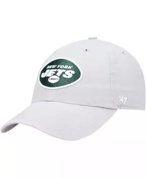 Мужская серая регулируемая кепка New York Jets Clean Up '47 Brand, серый