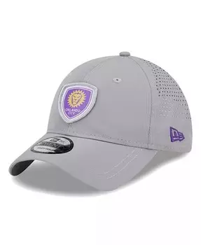Мужская серая регулируемая кепка Orlando City SC Active 9twenty New Era, серый