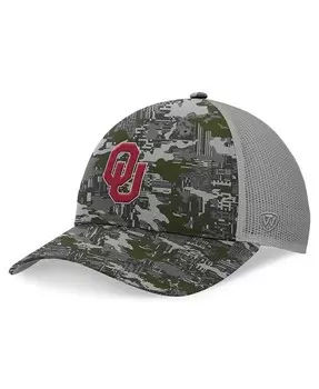 Мужская серая регулируемая кепка с камуфляжным камуфляжем Oklahoma owners OHT Military Appreciation Pledge Trucker Top Of The World, серый