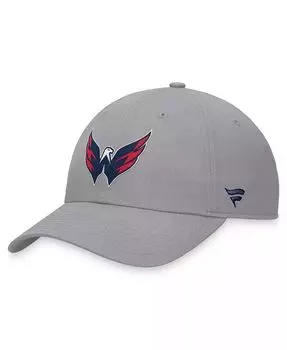 Мужская серая регулируемая кепка Washington Capitals Extra Time Fanatics, серый