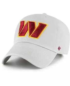 Мужская серая регулируемая кепка Washington Commanders Clean Up '47 Brand