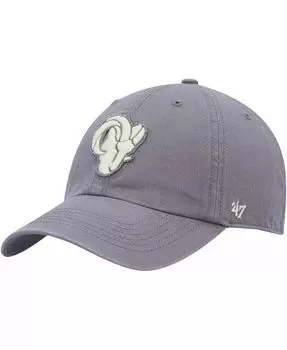 Мужская серая регулируемая шапка Los Angeles Rams Chasm Clean Up '47 Brand, серый