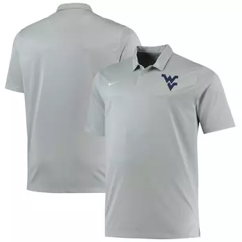 Мужская серая рубашка-поло West Virginia Mountaineers Big & Tall Performance Nike