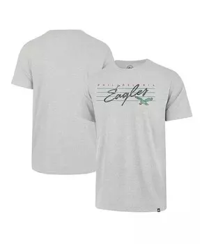Мужская серая рваная футболка Philadelphia Eagles Downburst Franklin '47 Brand, серый
