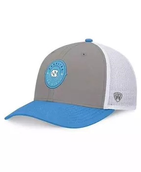 Мужская серая/синяя Каролина North Carolina Tar Heels Регулируемая шляпа Rob Trucker Top Of The World, серый