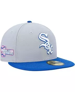 Мужская серая, синяя приталенная шляпа Chicago White Sox Dolphin 59FIFTY New Era