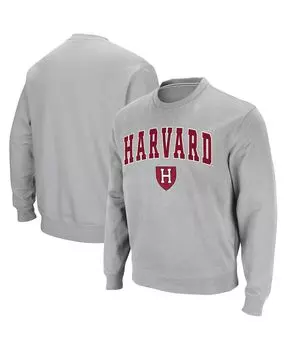 Мужская серая толстовка из твила с логотипом harvard crimson team arch &amp; logo tackle Colosseum, серый