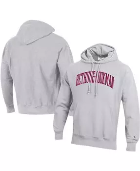 Мужская серая толстовка с капюшоном bethune-cookman wildcats tall arch pullover Champion, серый